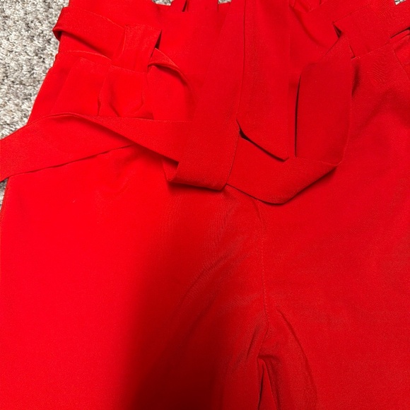 Grace Karin belted red pants - Picture 3 of 4